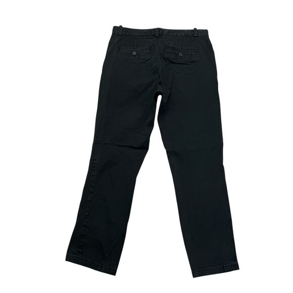 Ralph Lauren Pants Womens 10 Black Straight Leg Chino Cropped Mid Rise Preppy - Picture 2 of 10